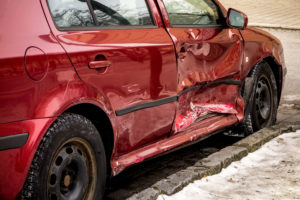 Damaged Car from T-Bone Accident