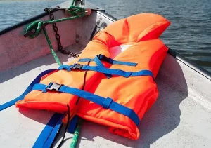 life jacket on boat