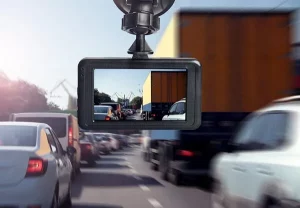 dash cam mounted in a truck