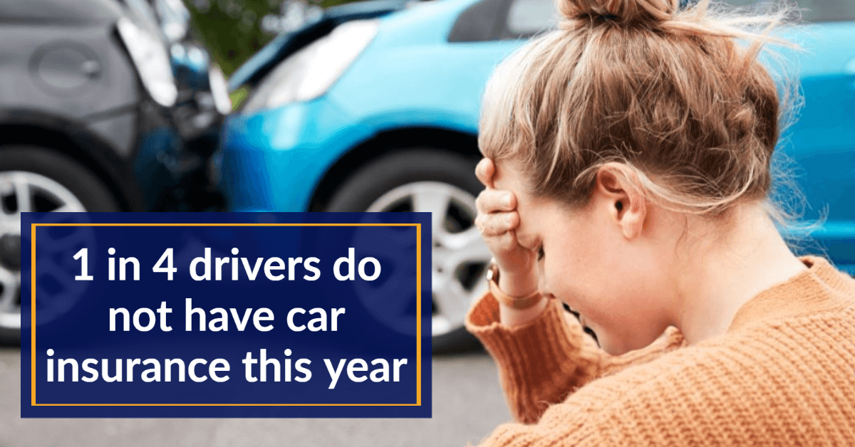 Woman without car insurance after car accident