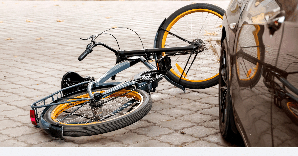 damaged bike due to accident