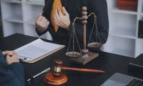 A Tampa nursing home abuse lawyer going over case details with a partner